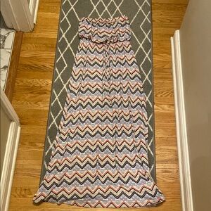 Dainty Hooligan Multicolor Chevron A-Line Maxi